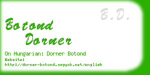 botond dorner business card